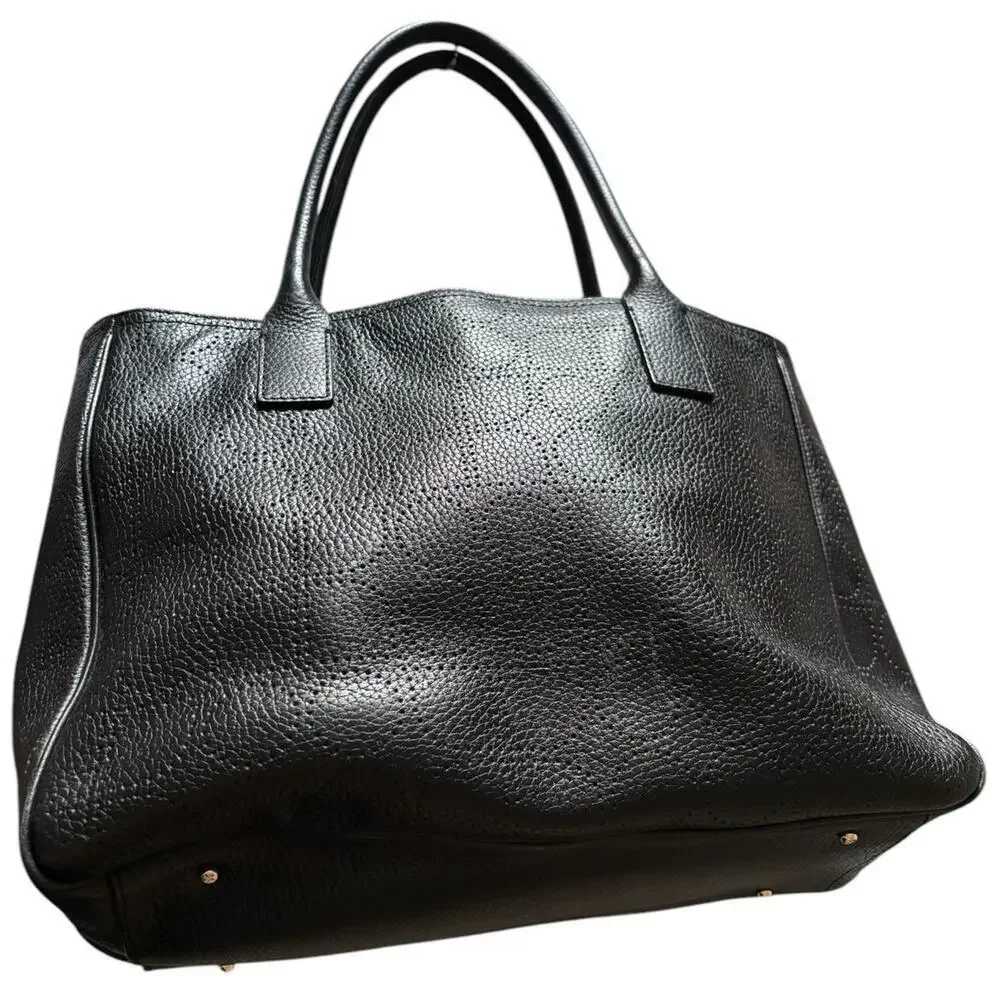 Kate Spade Black Perforated Pebbled Leather Satchel Shoulder Handbag EUC, $398.